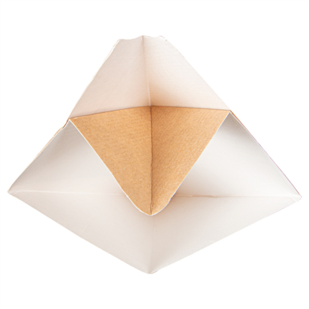 Dėžutė trikampė THEPACK su padažine (ruda, 200 vnt.)