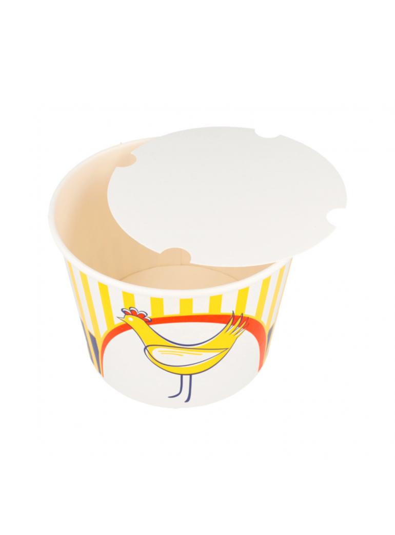 Vienkartinis indelis su dangteliu vištienai (2550 ml., 50 vnt.)