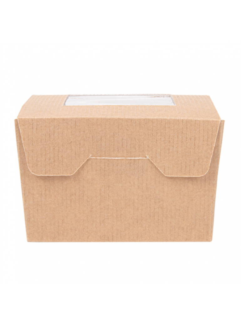 Dėžutė THEPACK su langeliu (ruda, 300 ml., 50 vnt.)