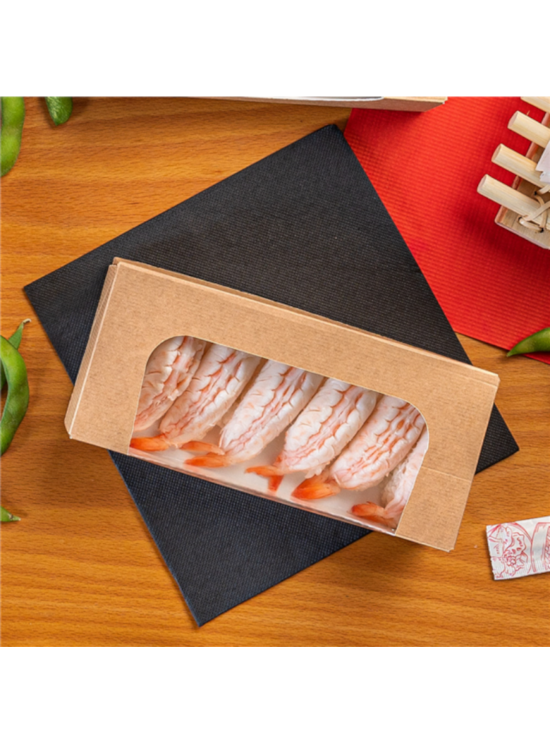 Dėžutė THEPACK su langeliu (ruda, 19,7 x 9 x 4,5 cm., 50 vnt.)