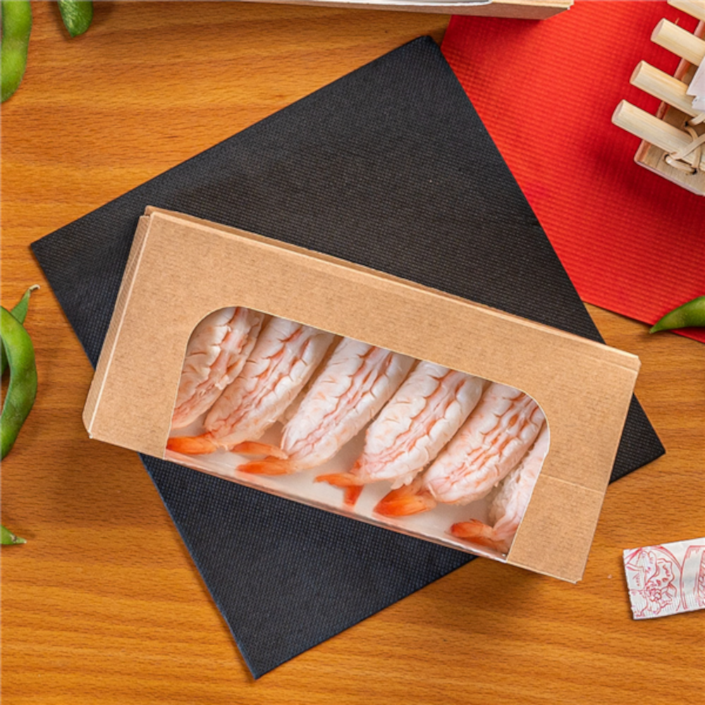 Dėžutė THEPACK su langeliu (ruda, 19,7 x 9 x 4,5 cm., 50 vnt.)