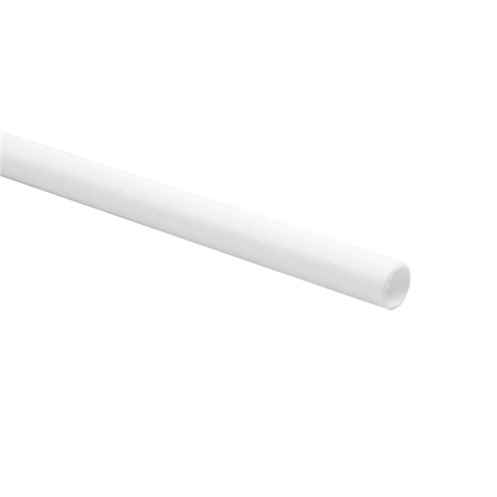 Šiaudeliai popieriniai (balti, Ø8 x h21 cm., 100 vnt.)