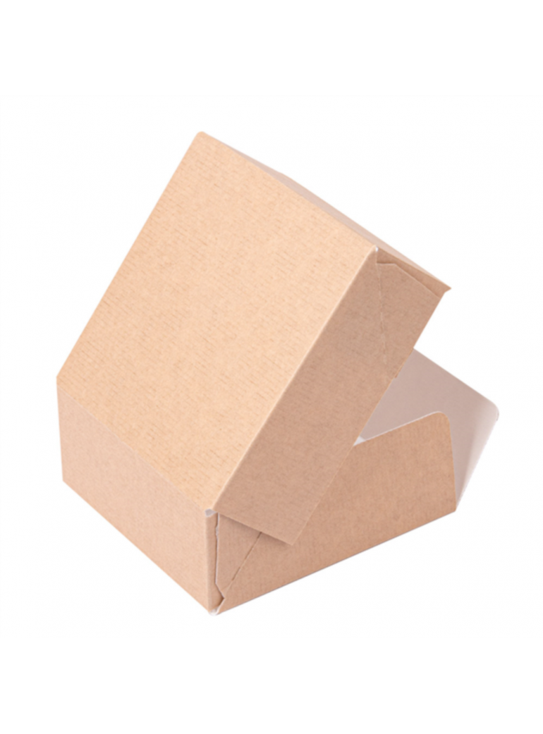 Dėžutė THEPACK sušiams (ruda, 10 x 10 x h4 cm., 50 vnt.)