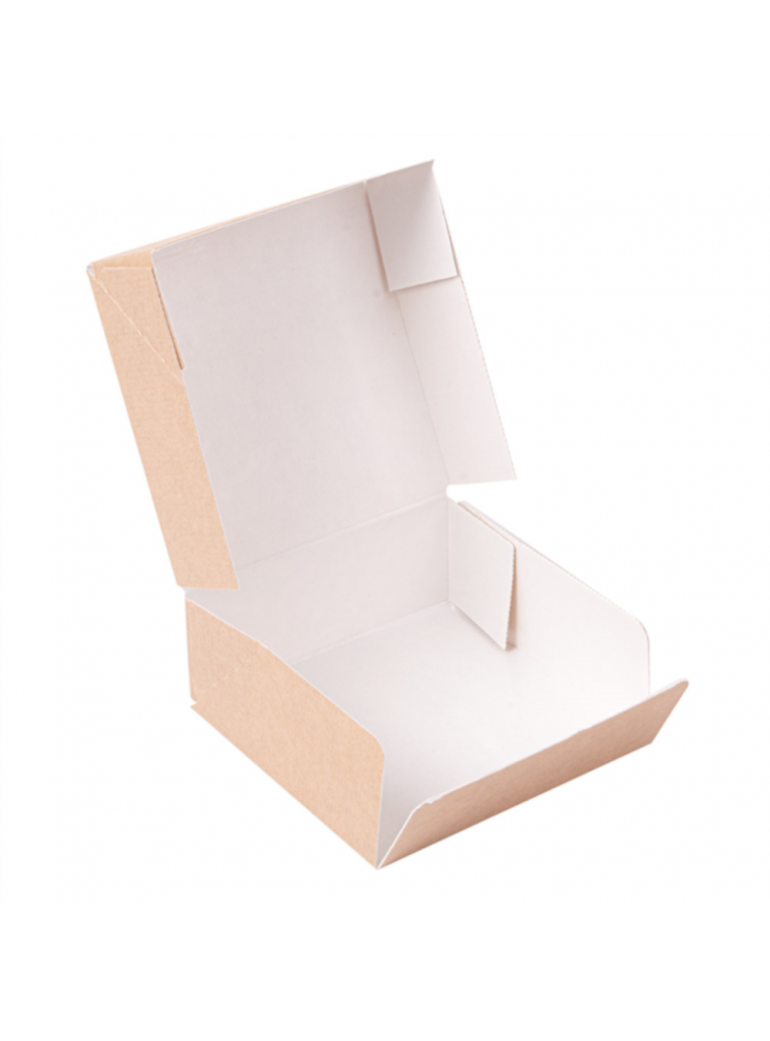 Dėžutė THEPACK sušiams (ruda, 10 x 10 x h4 cm., 50 vnt.)