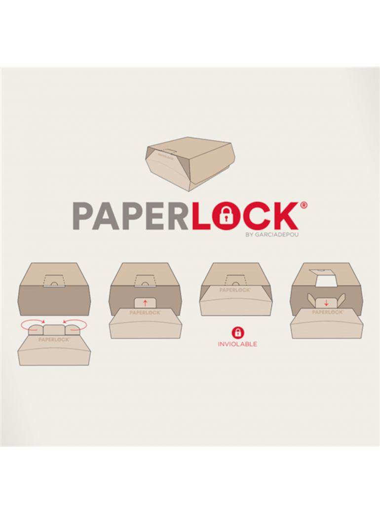 Dėžutė Paperlock THEPACK (ruda, 19,5 x 12,5 x 7 cm., 50 vnt.)