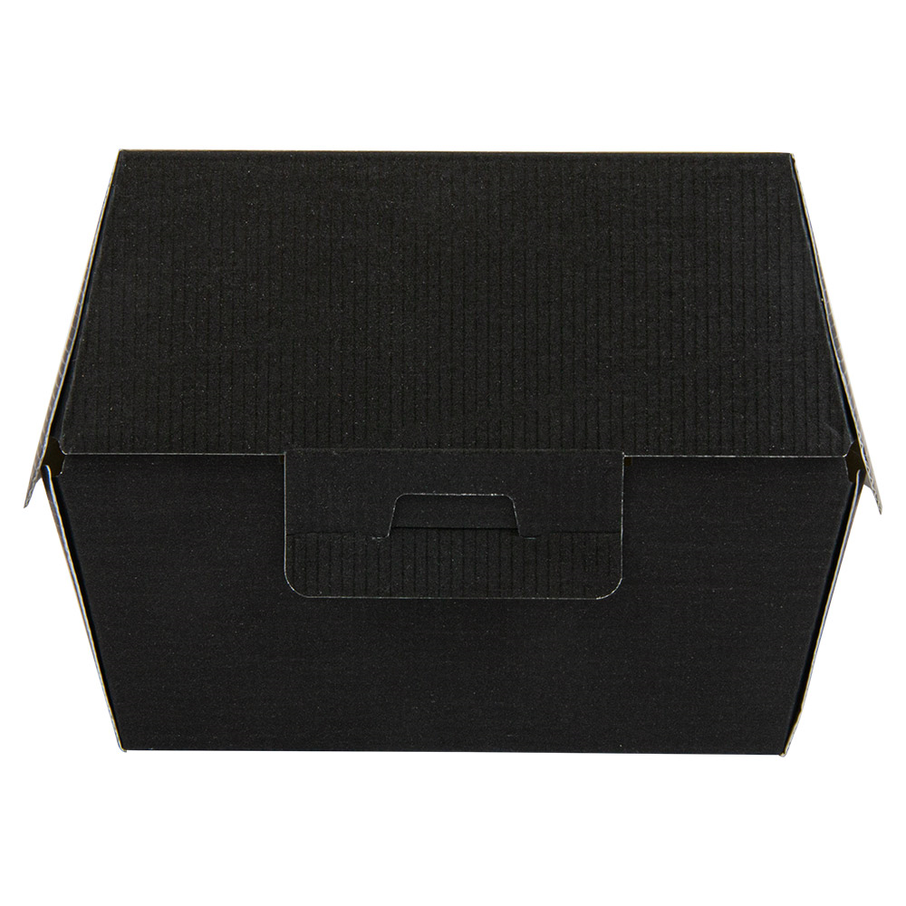 Dėžutė mėsainiams THEPACK (juoda, 13 x 12,5 x h9 cm., 50 vnt.)