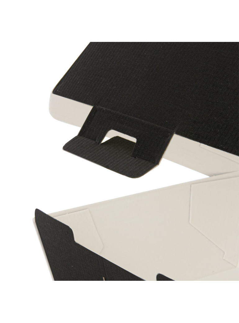 Dėžutė mėsainiams THEPACK (juoda, 13 x 12,5 x h9 cm., 50 vnt.)