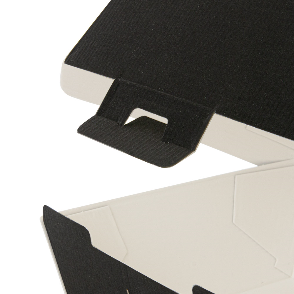 Dėžutė mėsainiams THEPACK (juoda, 13 x 12,5 x h9 cm., 50 vnt.)