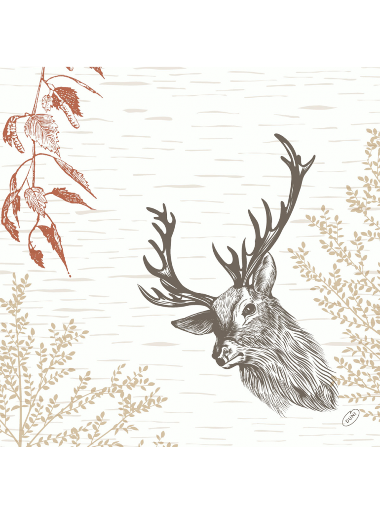 Napkin 40 x 40 cm. Bio Dunisoft Wood & Deer (1 pc.)