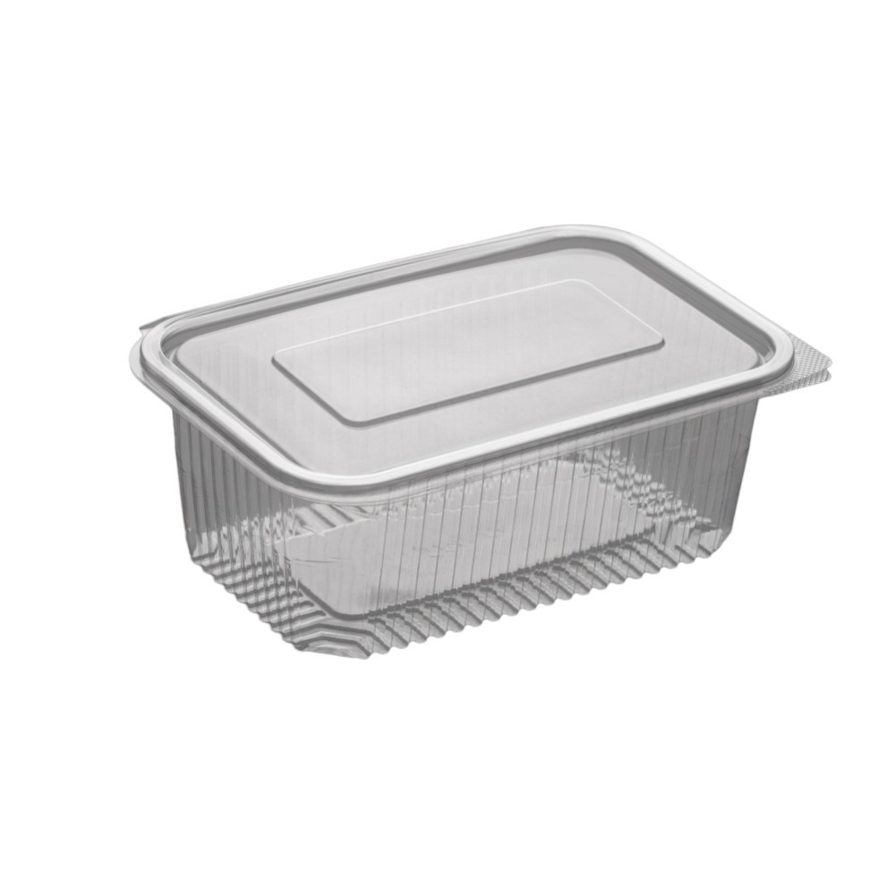 Disposable container with lid (13.5 x 18 x h7.5 cm., 1000 ml., 100 pcs.)