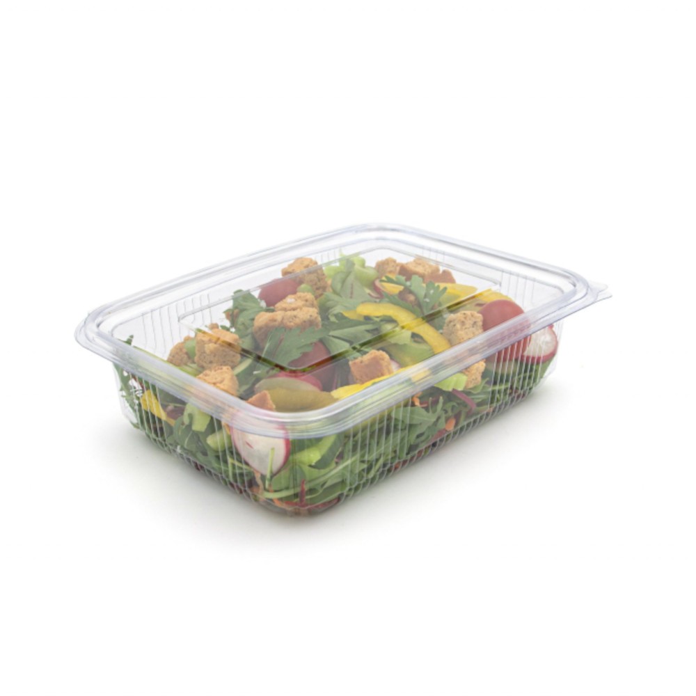 Vienkartinis indelis su dangteliu (13,5 x 18 x h7,5 cm., 1000 ml., 100 vnt.)