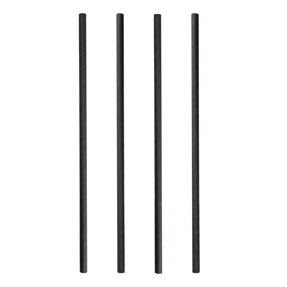 Paper straws (black, Ø8 x...