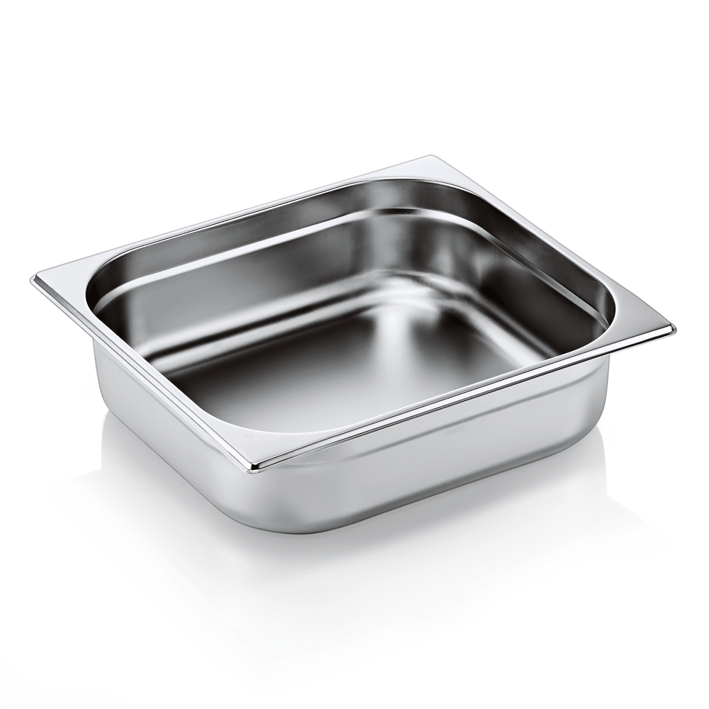 GN container 2/3 (stainless steel, 32.5 x 35.4 + h10 cm. 8 l.)
