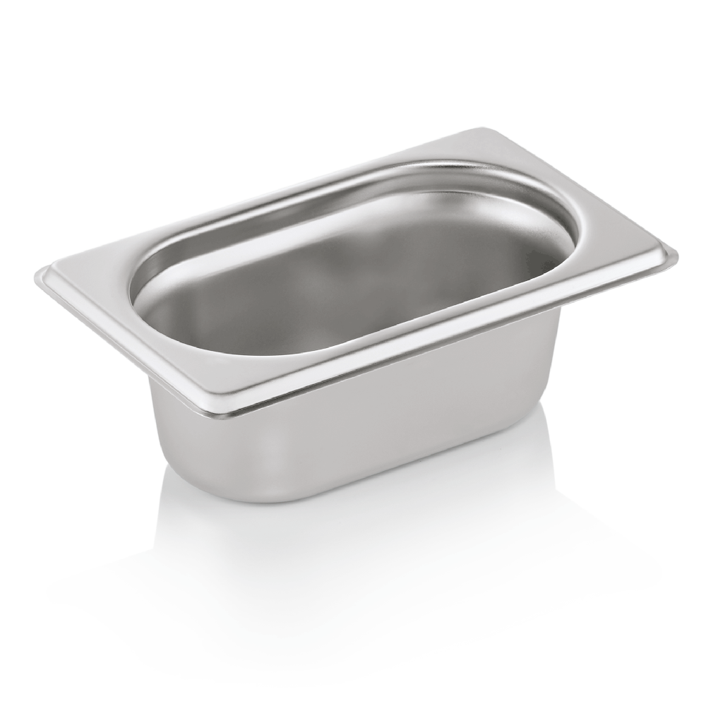 GN container 1/9 (stainless steel, 17.6 x 10.8 cm. + h6.5 cm., 0.5 l.)