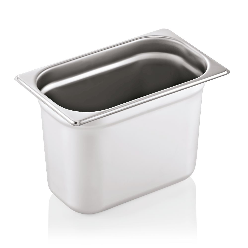 GN container 1/4 (stainless steel, 26.5 x 16.2 cm. + h20 cm., 5 l.)