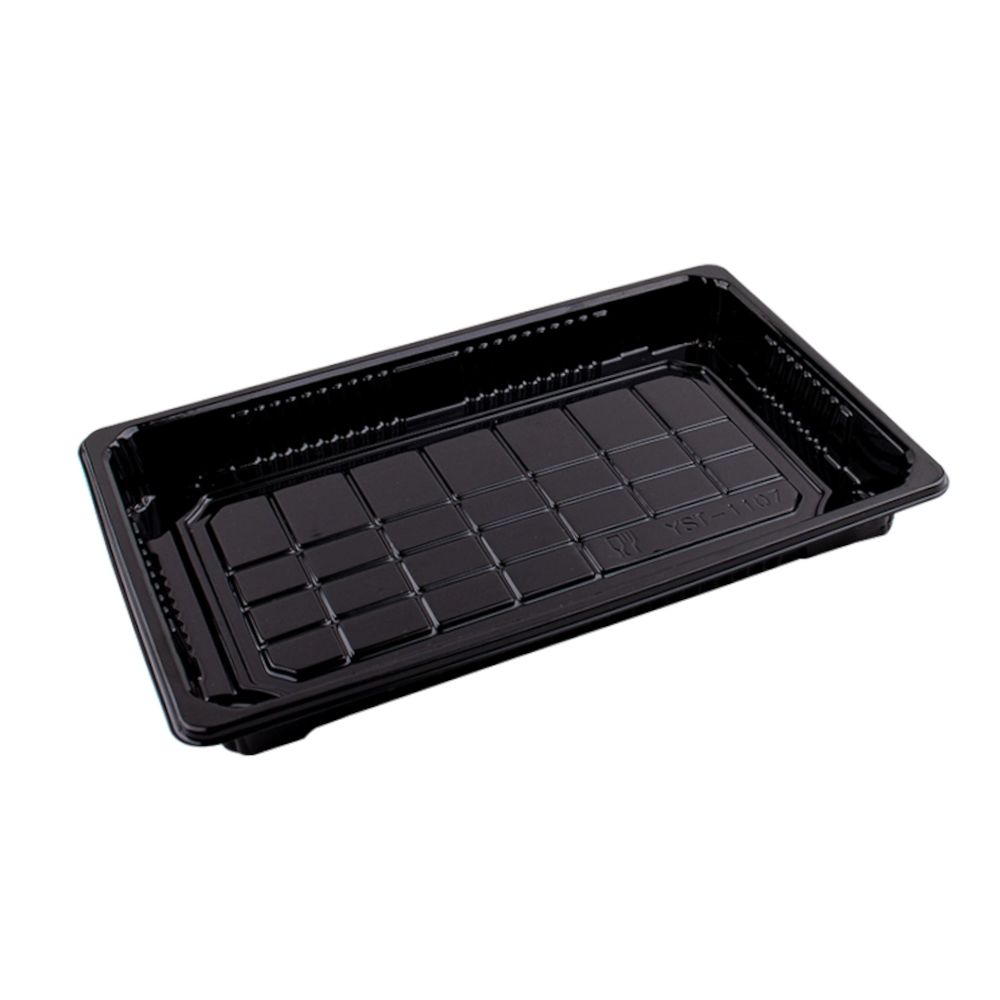 Vienkartinė dėžutė sushi PET (24 x 15 x h2,3 cm., 90 vnt.)