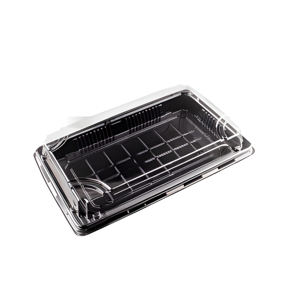 Dėžutė sushi PET (24 x 15 x h2,3 cm., 90 vnt.)