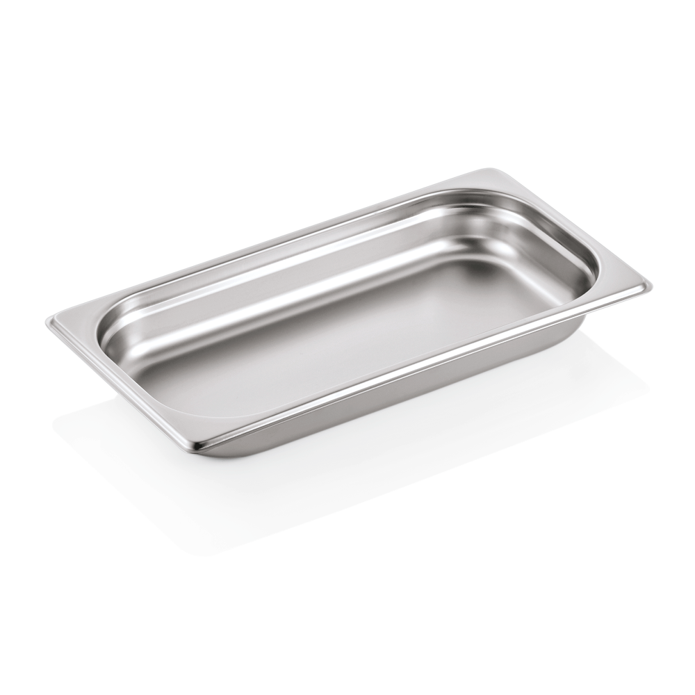 GN container 1/3 (stainless steel, 32.5 x 17.6 cm. + h4 cm., 1.5 l.)