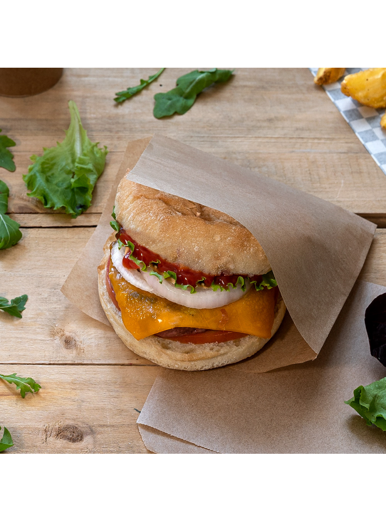 Dvipusis popierius mėsainiams (atsparus riebalams, 13 x 14 cm., 1000 vnt.)