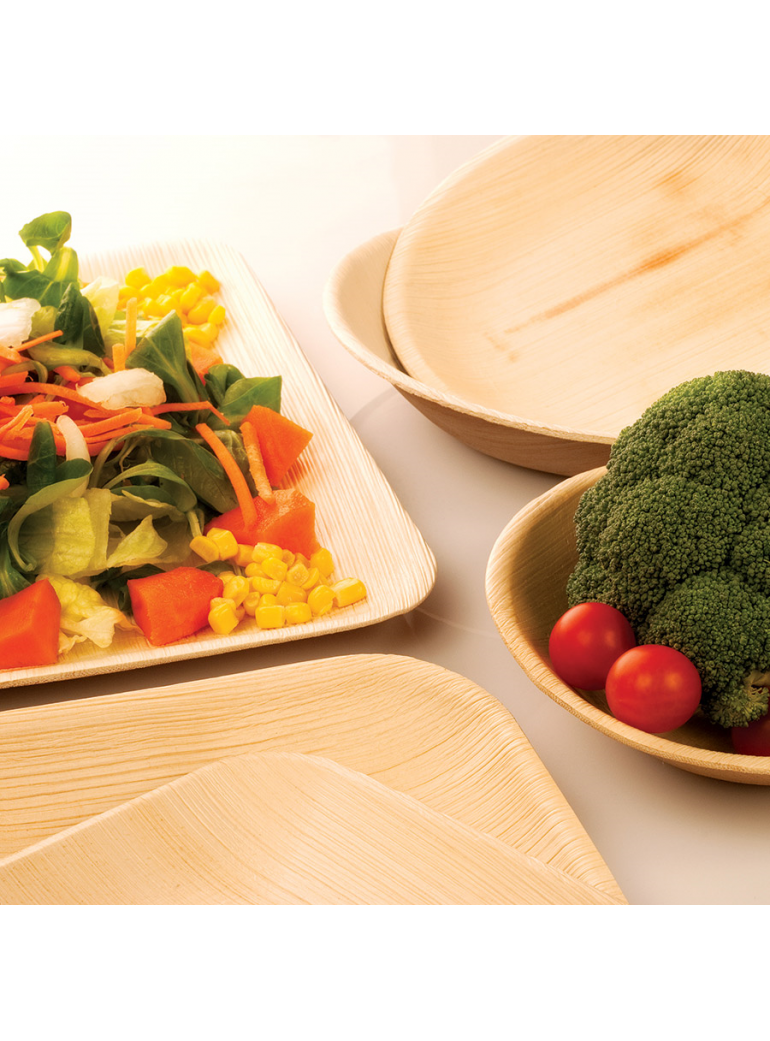 Vienkartinė lėkštė „ARECA“ (palmių lapų, 18 x 18 x h1,5 cm., 25 vnt.)