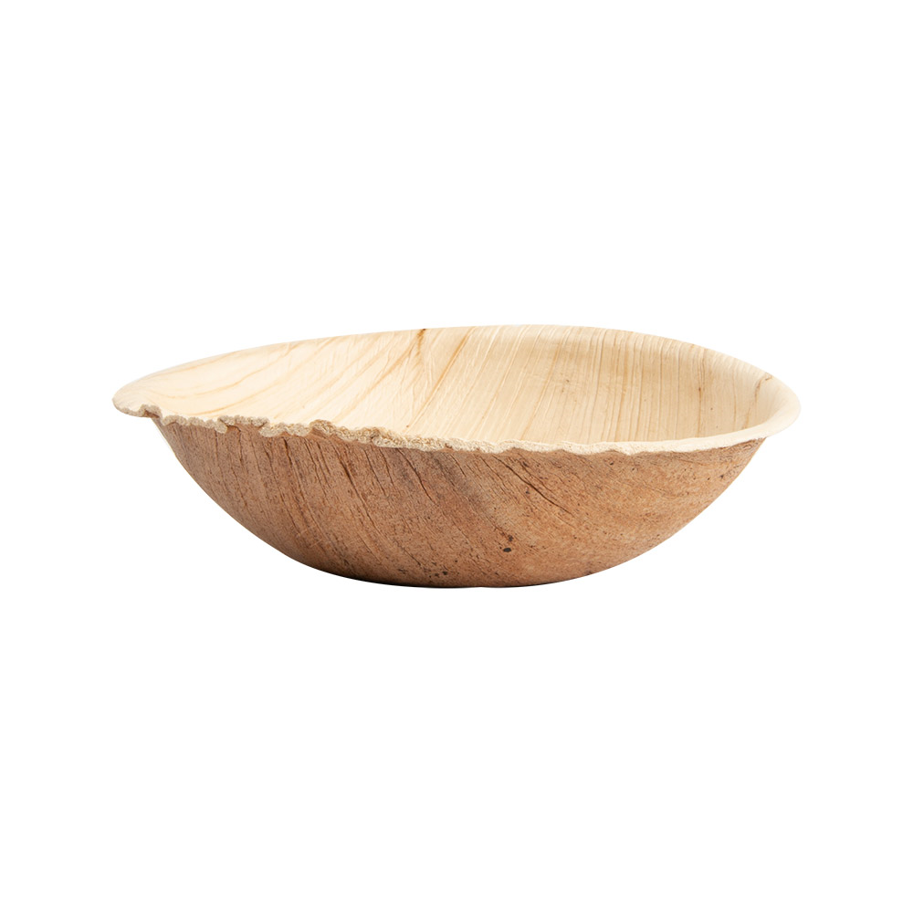 Disposable plate "ARECA" (palm leaves, Ø9.6 x h2.5 cm., 25 pcs.)