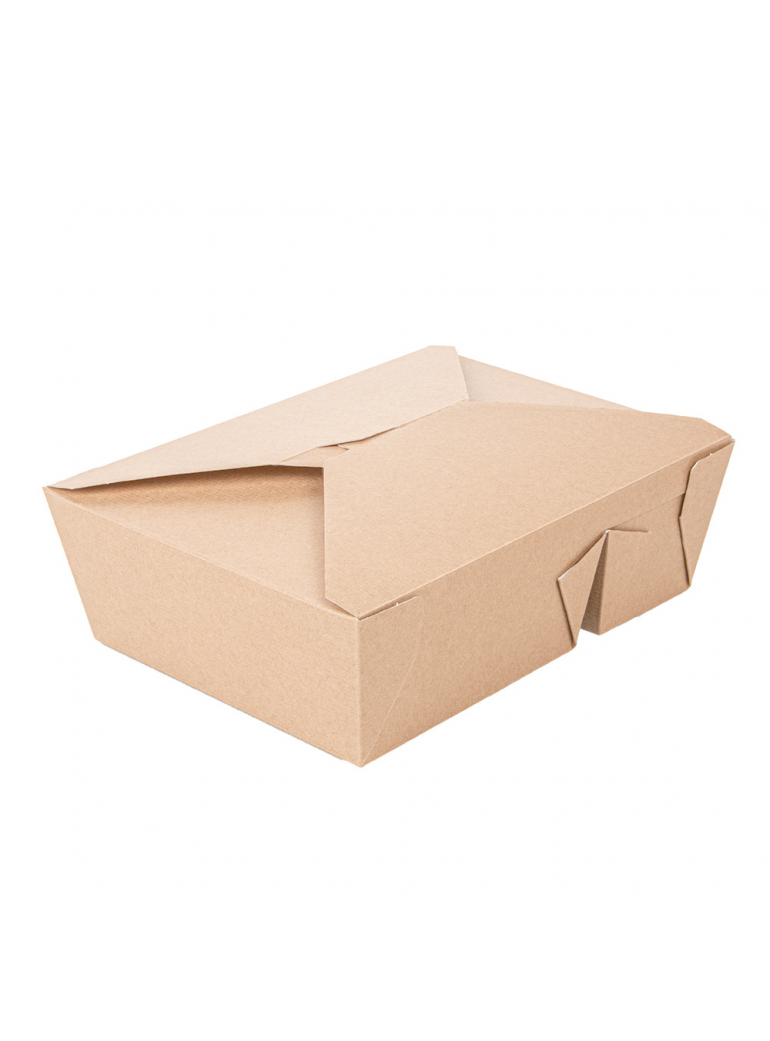 Dėžutė THEPACK Amerika (ruda, dviejų skyrių 1320 + 660 ml., 50 vnt.)