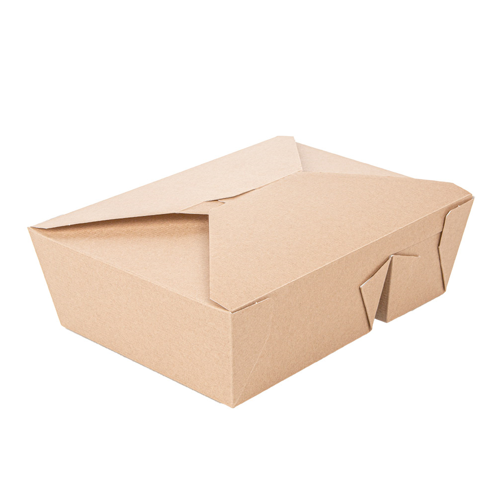 Dėžutė THEPACK Amerika (ruda, dviejų skyrių 1320 + 660 ml., 50 vnt.)