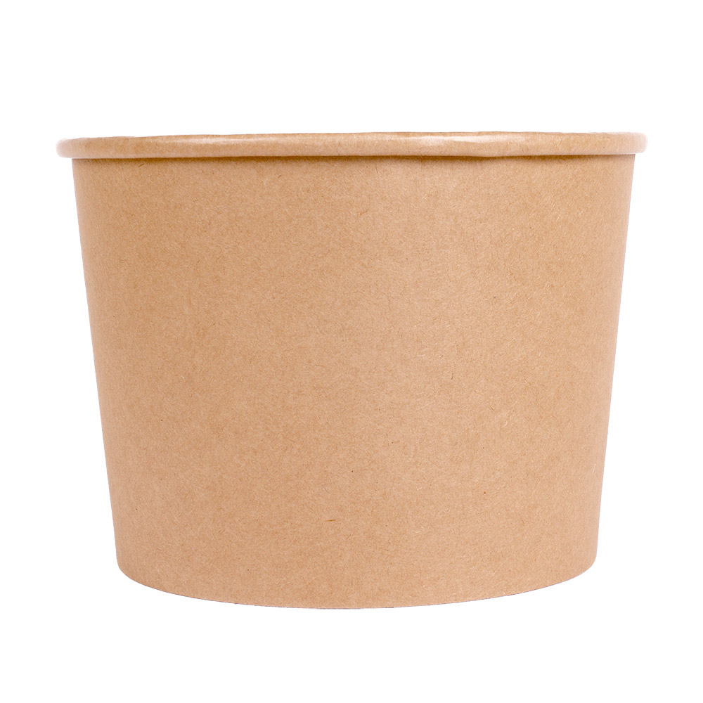 Vienkartinis kibirėlis vištienai popierinis su dangteliu (rudas, 1920 ml., 50 vnt.)