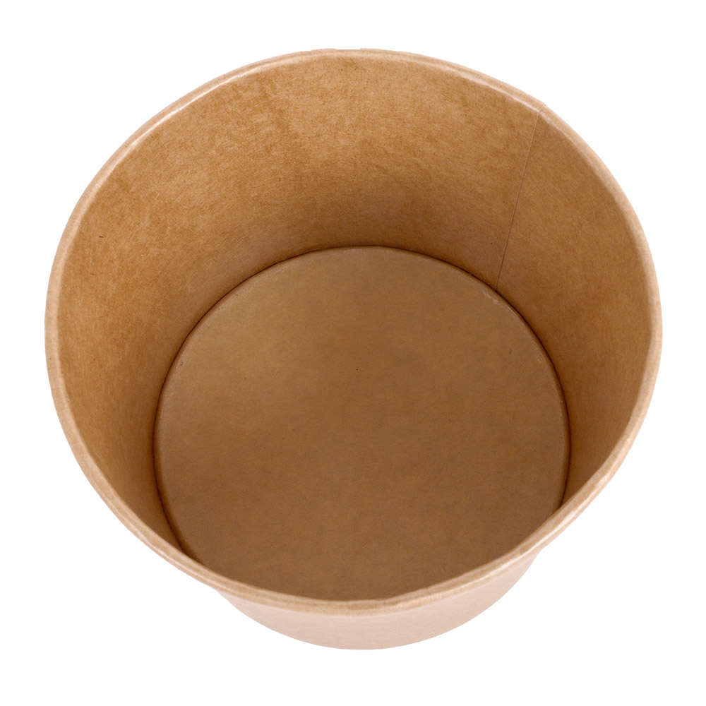 Vienkartinis kibirėlis vištienai popierinis su dangteliu (rudas, 1920 ml., 50 vnt.)