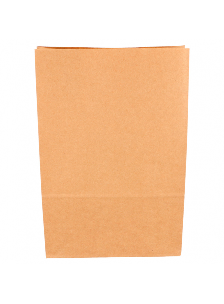 Maišelis be rankenų su dugnu (rudas, 32+20x33 cm., 250 vnt.)