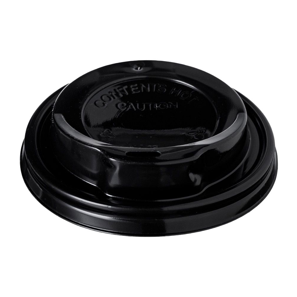 Dangteliai puodeliams 250 ml. (PP, juodi, 100 vnt.)