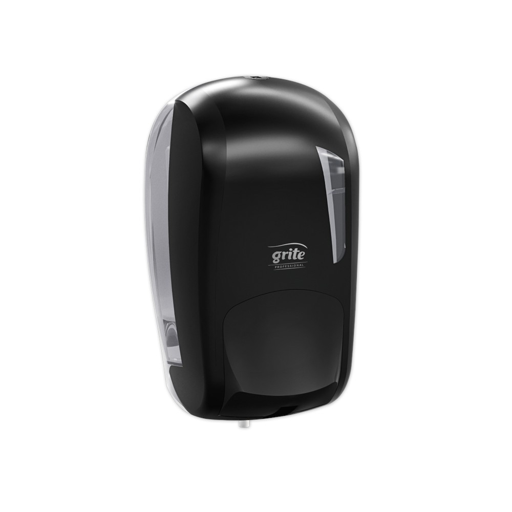 Soap foam hand dispenser, made of recycled plastic, black Soap foam hand dispenser, made of recycled plastic, black