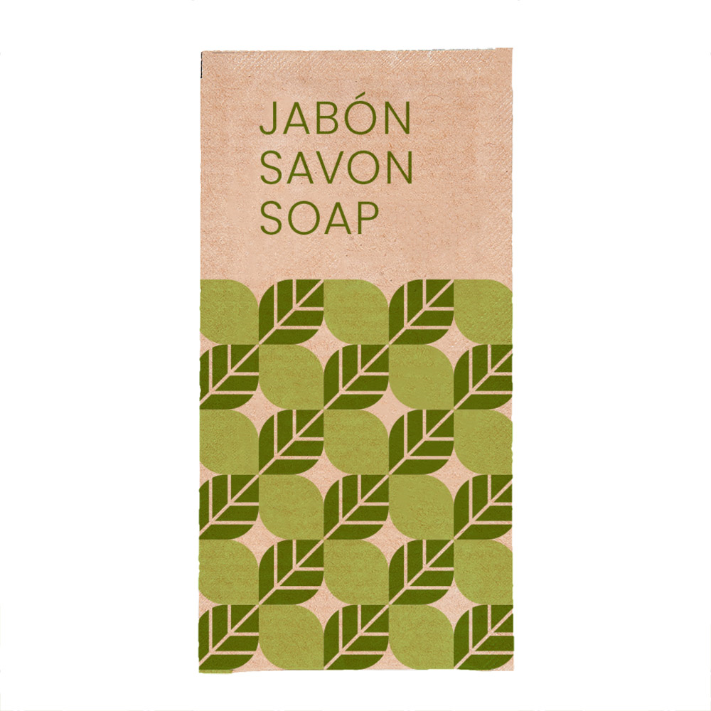 Small soap in kraft packaging "NATURAL" 9 g., 5.3 x 3 cm., 100 pcs.