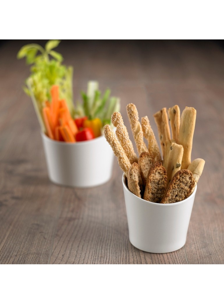 Dubenėlis melamino pateikimui, baltas, Ø11 x 10 cm