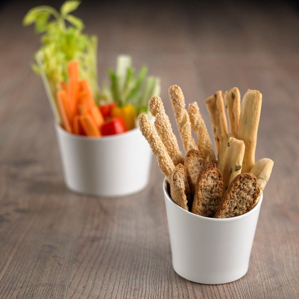 Dubenėlis melamino pateikimui, baltas, Ø11 x 10 cm