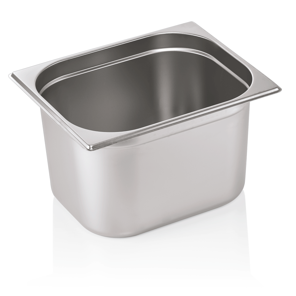 GN containers 1/2 (stainless steel, 32.5 x 26.5 + h20 cm., 11.5 l.)