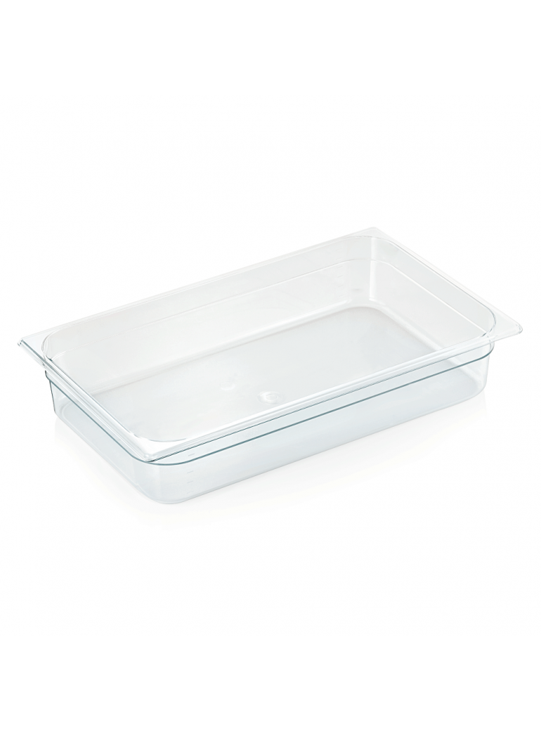 GN container 1/1 (PC, transparent, 53 x 32.5 +h10 cm., 14 l.)