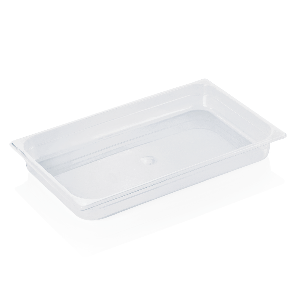 GN container 1/1 (PP, transparent, 53 x 32.5 + h6.5 cm., 9 l.) GN container 1/1 (PP, transparent, 53 x 32.5 + h6.5 cm., 9 l.)