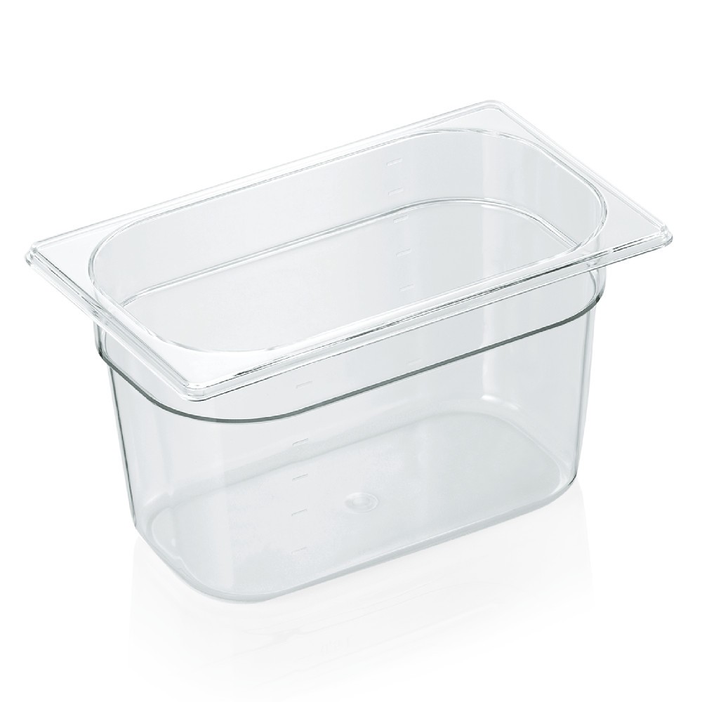 GN container 1/4 (PC, 26.5 x 16.2 cm. + h15 cm. 3.8 l.)