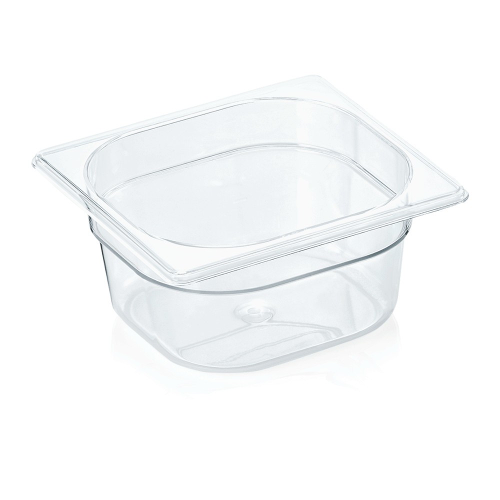 GN container 1/6 (PC, 17.6 x 16.2 cm. + h10 cm., 1.6 l.) GN container 1/6 (PC, 17.6 x 16.2 cm. + h10 cm., 1.6 l.)
