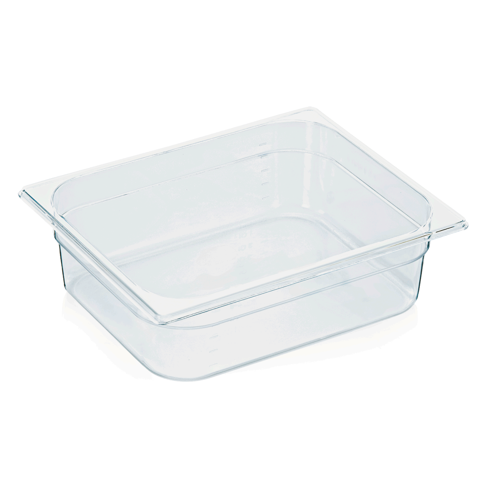 GN dishes 1/2 (PC, 32.5 x 26.5 + h10 cm., 6.1 l.) GN dishes 1/2 (PC, 32.5 x 26.5 + h10 cm., 6.1 l.)