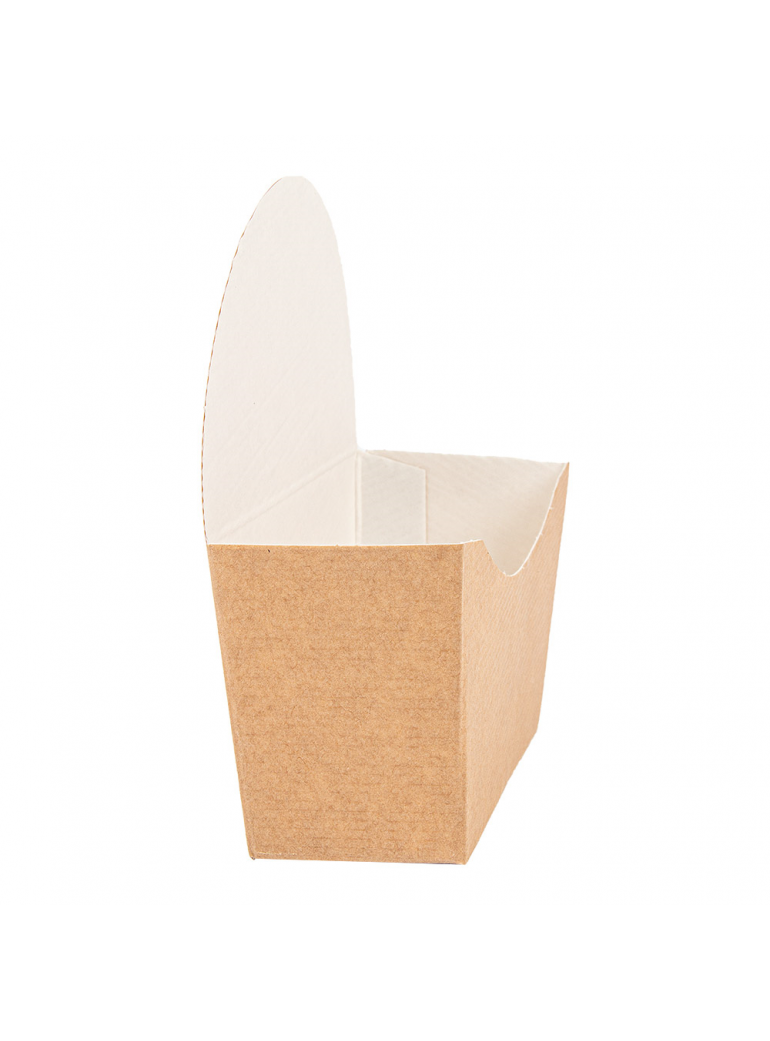 Disposable box THEPACK for bagels/bagels (brown, 12 x 4.5 x 12 cm. pop. (100)