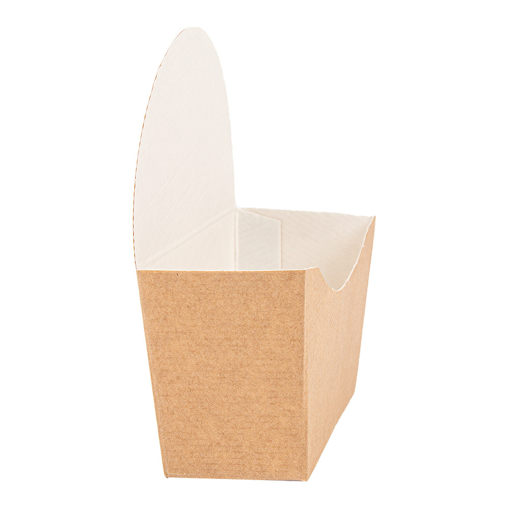 Vienkartinė dėžutė THEPACK riestainiams/begeliams (ruda, 12 x 4,5 x 12 cm. pop. (100)