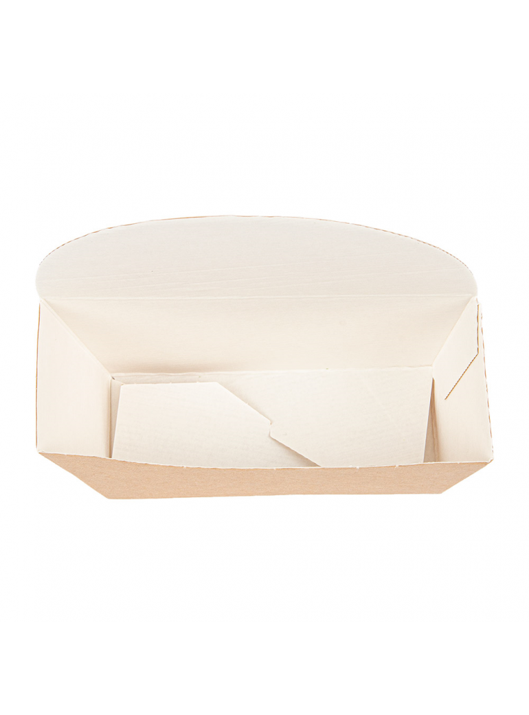 Disposable box THEPACK for bagels/bagels (brown, 12 x 4.5 x 12 cm. pop. (100)