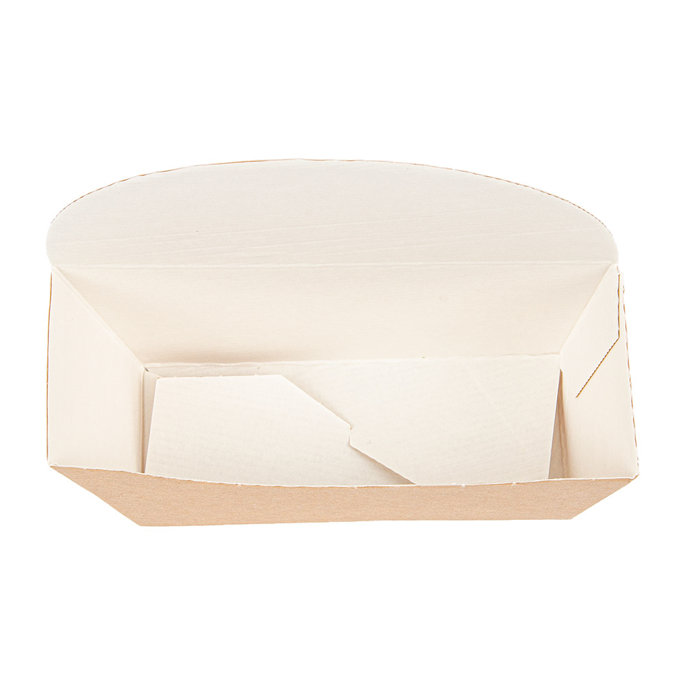 Disposable box THEPACK for bagels/bagels (brown, 12 x 4.5 x 12 cm. pop. (100)
