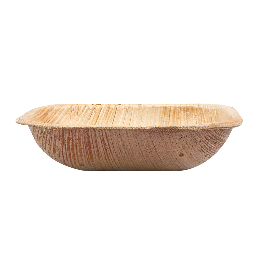 Vienkartinis dubenėlis degustacinis iš palmių pluošto 10 x 10 x h2,5 cm., 25 vnt