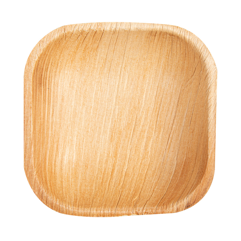 Vienkartinis dubenėlis degustacinis iš palmių pluošto 10 x 10 x h2,5 cm., 25 vnt