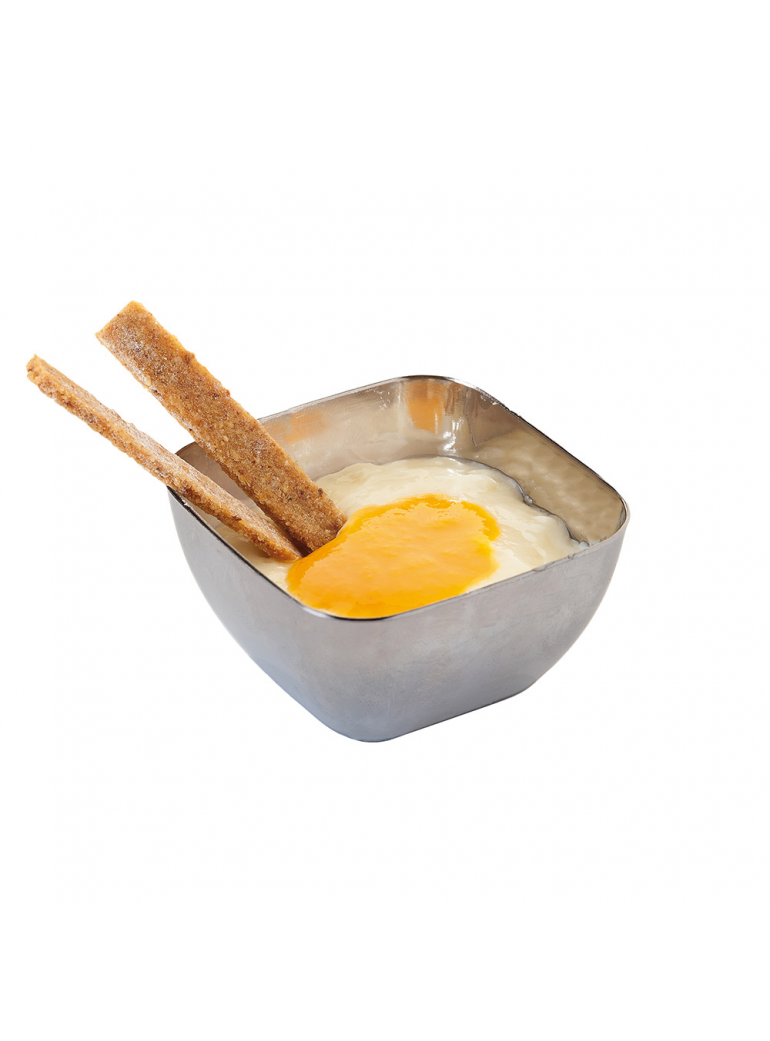 Vienkartinis indelis degustac. (sidabrinis, 60 ml., 5,7 x 5,7 x h3,2 cm., 50 vnt.)