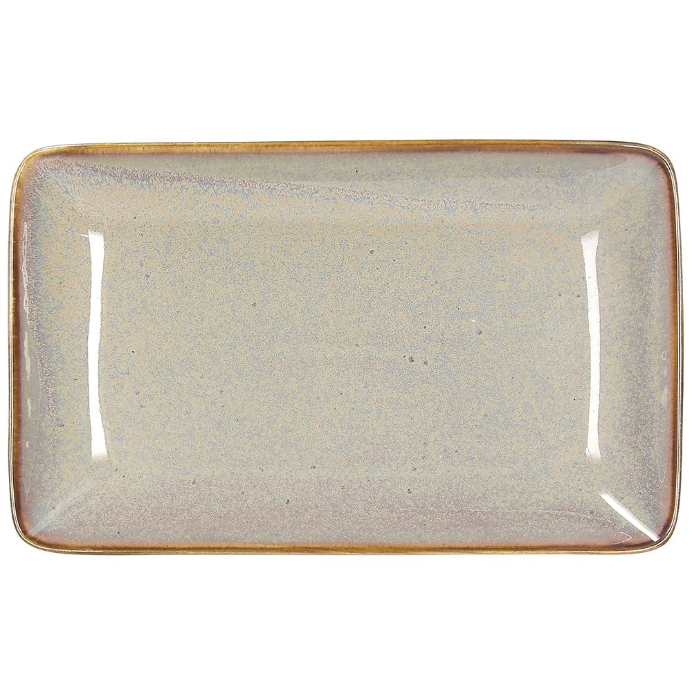 Lėkštė stačiakampė, JAP, ruda, 22 x 12,8 x h2,5 cm.