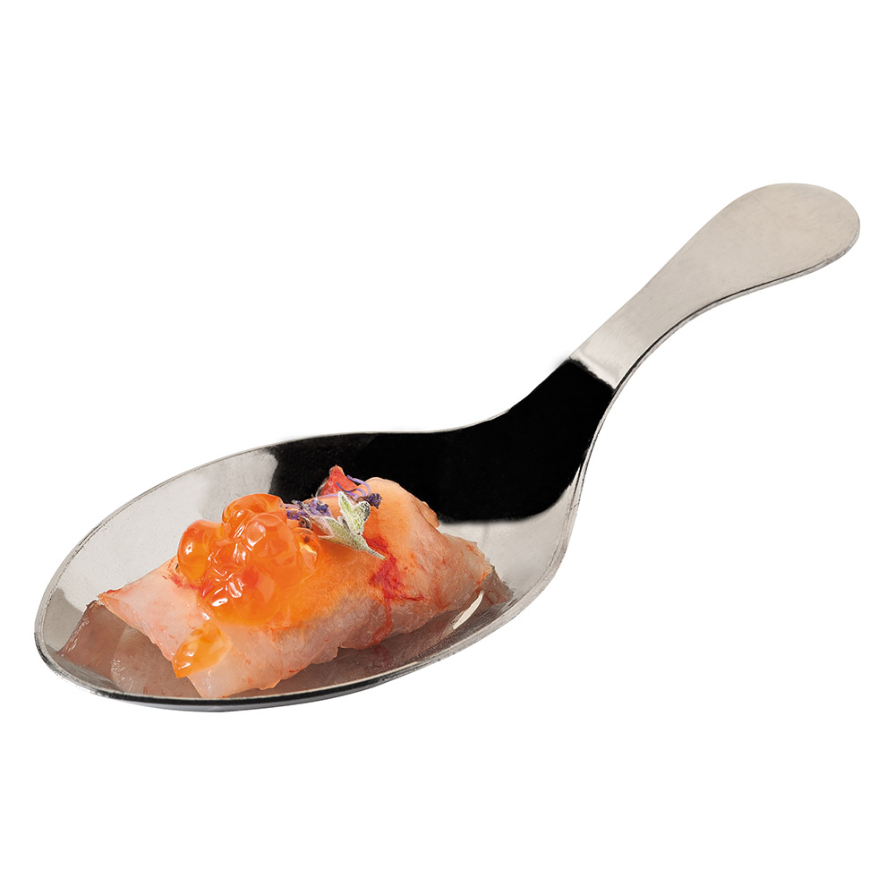 Vienkartinis indelis degustac. (sidabrinis 10 x 4,2 x h2,5 cm., 50 vnt.)